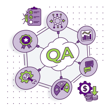 Qa as a service shows the main focus of the site.